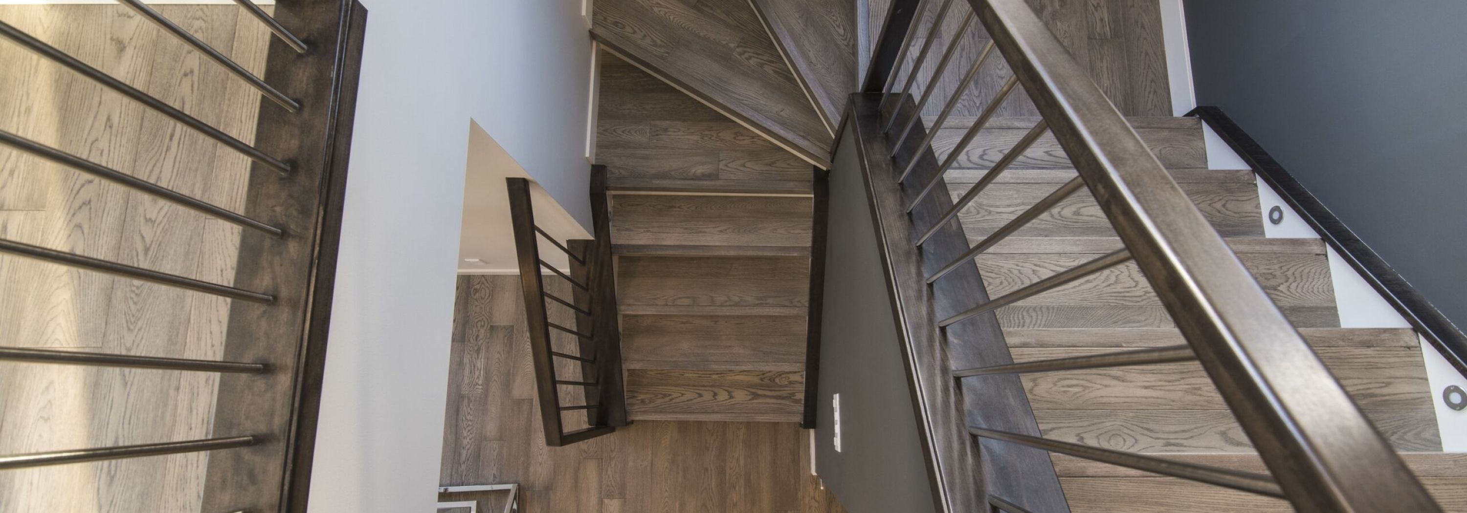 A beautiful shot of a modern house staircase